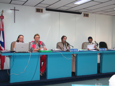 Representantes do Comen, durante sessão da Câmara.
